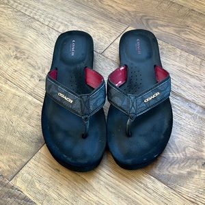 Coach flip flops. Any wear and tear not visible when on.